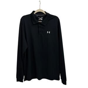 Under Armour HeatGear Loose Fit Long-Sleeve Performance Polo Shirt Men's Large